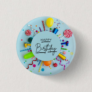 Happy Birthday Surprise Fun Button