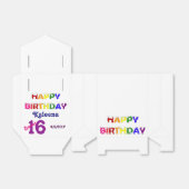 Happy Birthday Sweet 16 Bedankdoosjes (Uitgevouwen)