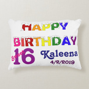 Happy Birthday Sweet 16 Decoratief Kussen