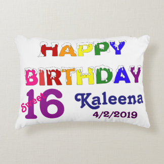 Happy Birthday Sweet 16 Decoratief Kussen