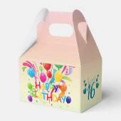 Happy Birthday Sweet 16 Zestien Gable Favor Box Bedankdoosjes (Achterkant)