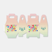 Happy Birthday Sweet 16 Zestien Gable Favor Box Bedankdoosjes (Uitgevouwen)