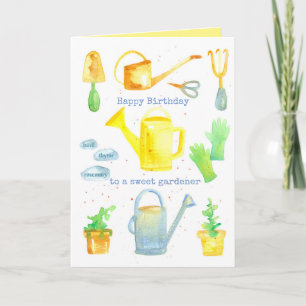 Happy Birthday Sweet Gardener Tuinieren Tools Kaart