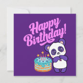 Happy Birthday Sweet Paars Panda (Voorkant)