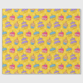 Happy Birthday Sweets Pattern Cadeaupapier (Vlak)