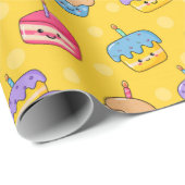 Happy Birthday Sweets Pattern Cadeaupapier (Rol Hoek)