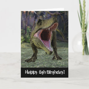 Happy Birthday T-rex Tyrannosaurus Aangepaste leef Kaart