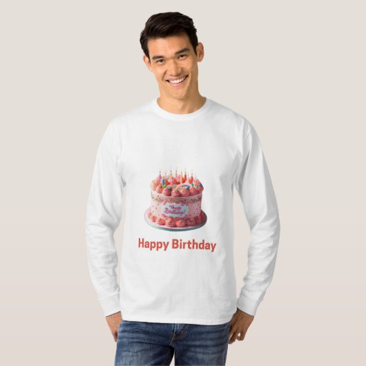 Happy Birthday T Shirt Design (Voorkant volledig)