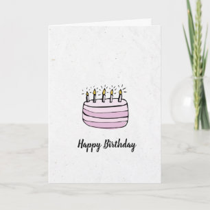 Happy Birthday taart tekening Feestdagen Kaart