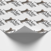 Happy Birthday Tabby Cat leuk Cadeaupapier (Hoek)