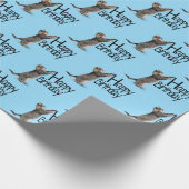 Happy Birthday Tabby Cat leuk Cadeaupapier (Hoek)