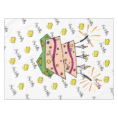 Happy Birthday Tablecloth Cheesy Cheese Tafelkleed (Voorkant (Horizontaal))