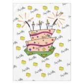 Happy Birthday Tablecloth Cheesy Cheese Tafelkleed (Voorkant)