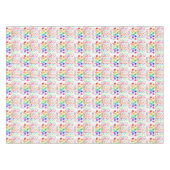 Happy Birthday Tablecloth Cupcakes Tafelkleed (Voorkant (Horizontaal))