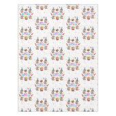 Happy Birthday Tablecloth Monkey Confetti Cupcake  Tafelkleed (Voorkant)