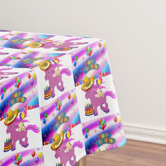 Happy Birthday Tablecloth Pony Tafelkleed (Voorbeeld)