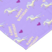 Happy Birthday Tafelkleed Eenhoorn Paarse (Gekanteld)