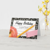 Happy Birthday Teacher Card Kaart (Gele Bloem)