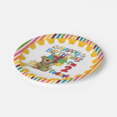 Happy Birthday Teddy Bear 2e Birthday Paper Bord (Gekanteld)