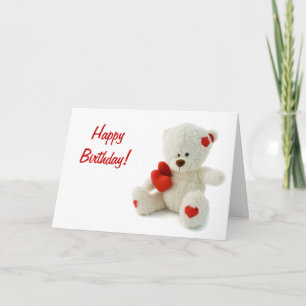 Happy Birthday Teddy Bear Wenskaart Kaart