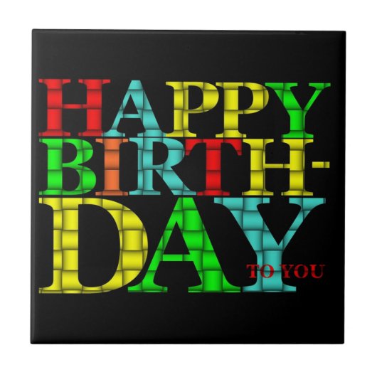 Happy Birthday Tegeltje (Voorkant)
