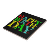 Happy Birthday Tegeltje (Zijkant)