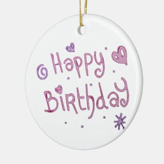 Happy Birthday-tekst afspelen Keramisch Ornament