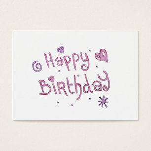 Happy Birthday-tekst afspelen Visitekaartje