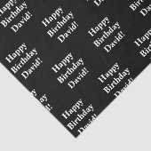  Happy Birthday-tekst | Zwart-wit Tissuepapier (Detail)