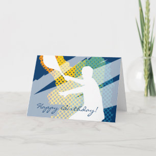 Happy Birthday Tennis Card voor mannen en jongens Kaart