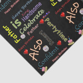 Happy Birthday Tissue Father Tissuepapier (Detail)