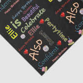 Happy Birthday Tissue Paper Ellie Tissuepapier (Detail)