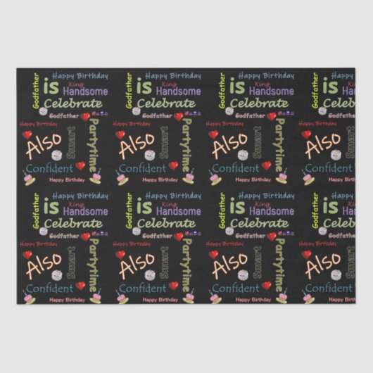 Happy Birthday Tissue Paper God Vader Tissuepapier (Voorkant)