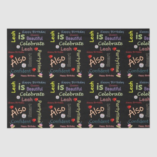 Happy Birthday Tissue Paper Leah Tissuepapier (Voorkant)