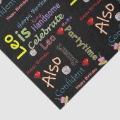 Happy Birthday Tissue Paper Leo Tissuepapier (Detail)