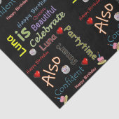 Happy Birthday Tissue Paper Luna Tissuepapier (Detail)