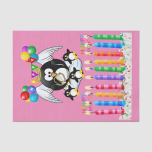 Happy Birthday Tissue Paper Penguin Tissuepapier