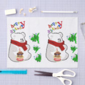 Happy Birthday Tissue Paper Polar Beer Tissuepapier (Craft)