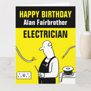 Happy Birthday to an Electrician Card Kaart
