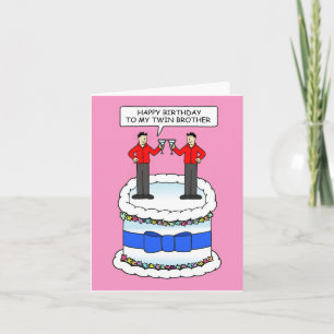 Happy Birthday to Twin Brother Two Mannen Kaart