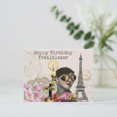 Happy Birthday Trailblazer Steampunk  Briefkaart (Staand voorkant)