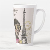 Happy Birthday Trailblazer Steampunk  Latte Mok (Rechts)