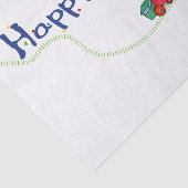 Happy Birthday Train Tissuepapier (Detail)