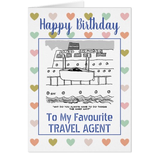 Happy Birthday Travel Agent (Voorkant)