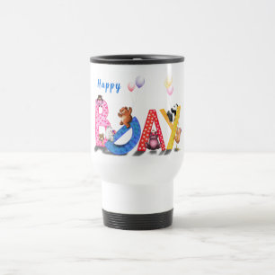 Happy Birthday Travel Mug Baby Partij Reisbeker