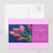 Happy Birthday Tulips Briefkaart (Voorkant / Achterkant)