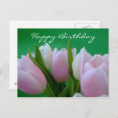 Happy Birthday - Tulpen Briefkaart (Voorkant / Achterkant)