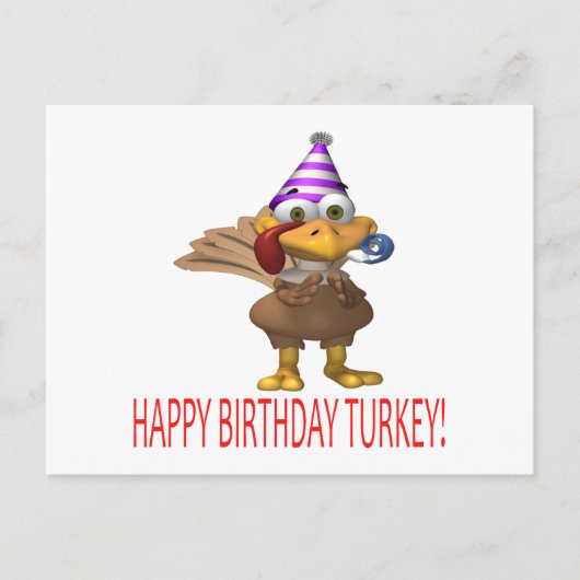 Happy Birthday Turkije Briefkaart (Voorkant)