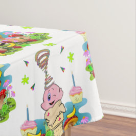 Happy Birthday Twin Tafelkleed Confetti Cupcake 