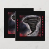 HAPPY BIRTHDAY TWISTER FEESTDAGENKAART (Voorkant / Achterkant)